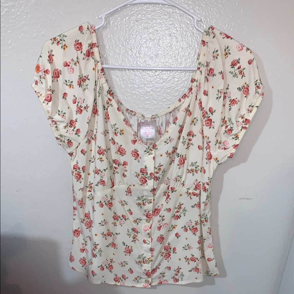 Floral Cream Top